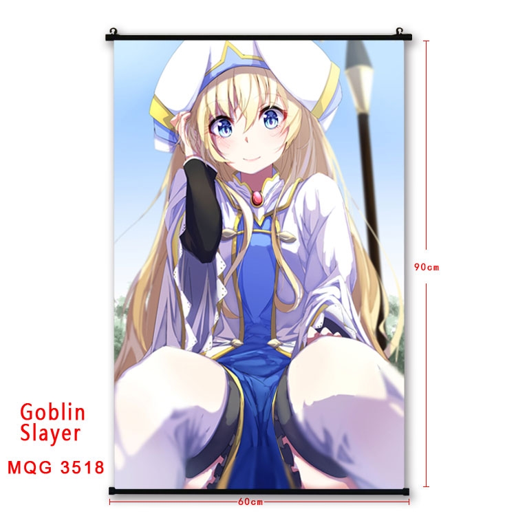 Goblin Slayer Anime plastic pole cloth painting Wall Scroll 60X90CM MQG3518