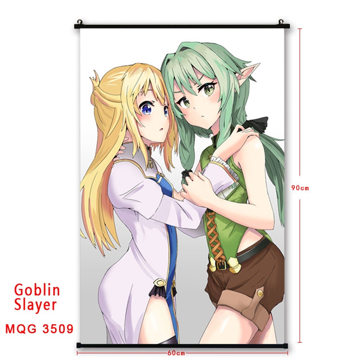 Goblin Slayer Anime plastic pole cloth painting Wall Scroll 60X90CM MQG3509