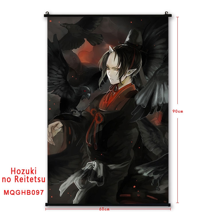 Hoozuki no Reitetsu Anime plastic pole cloth painting Wall Scroll 60X90CM  MQGHB097