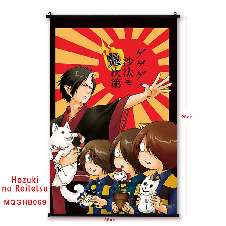 Hoozuki no Reitetsu Anime plastic pole cloth painting Wall Scroll 60X90CM  MQGHB069