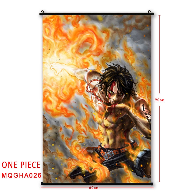One Piece Anime plastic pole cloth painting Wall Scroll 60X90CM MQGHA026