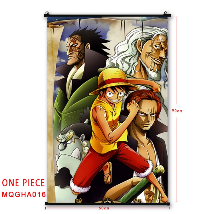 One Piece Anime plastic pole cloth painting Wall Scroll 60X90CM MQGHA016