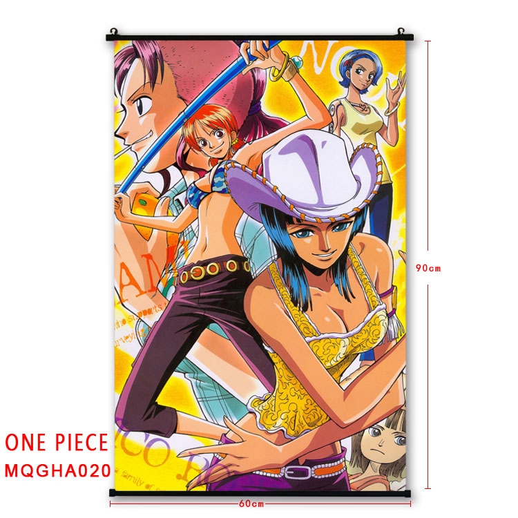 One Piece Anime plastic pole cloth painting Wall Scroll 60X90CM MQGHA020