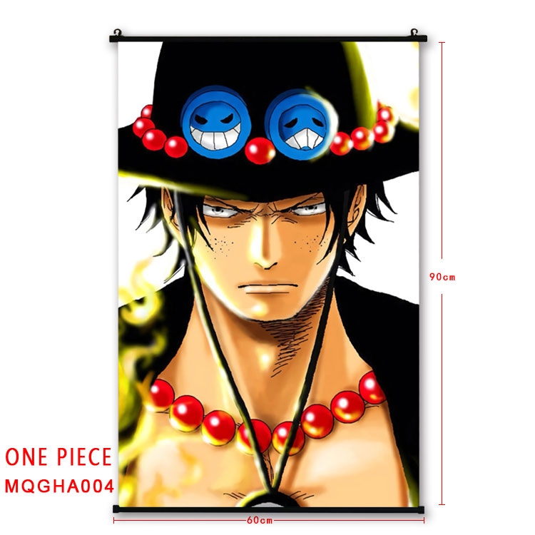 One Piece Anime plastic pole cloth painting Wall Scroll 60X90CM MQGHA004