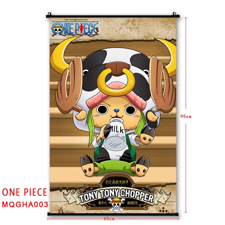 One Piece Anime plastic pole cloth painting Wall Scroll 60X90CM MQGHA003