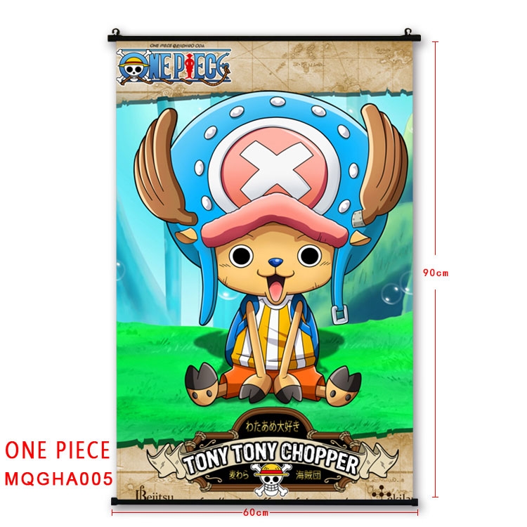 One Piece Anime plastic pole cloth painting Wall Scroll 60X90CM MQGHA005