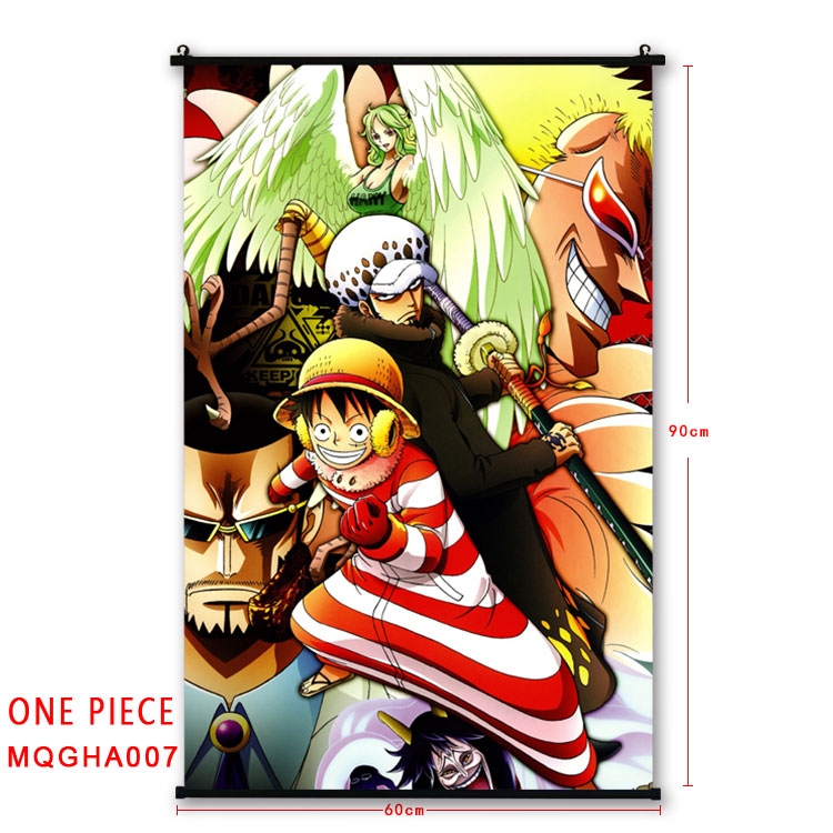 One Piece Anime plastic pole cloth painting Wall Scroll 60X90CM MQGHA007