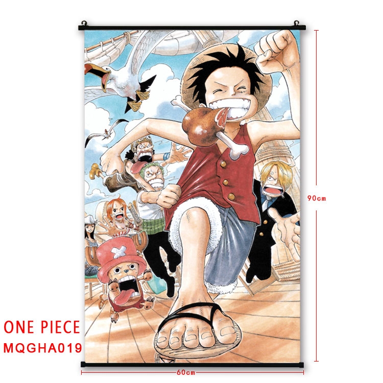 One Piece Anime plastic pole cloth painting Wall Scroll 60X90CM MQGHA019