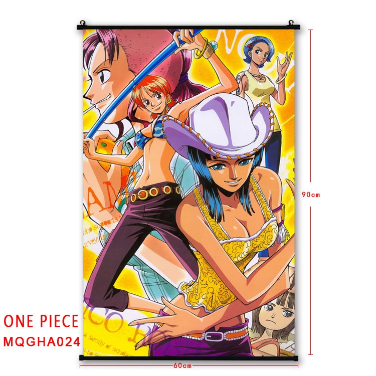 One Piece Anime plastic pole cloth painting Wall Scroll 60X90CM MQGHA024