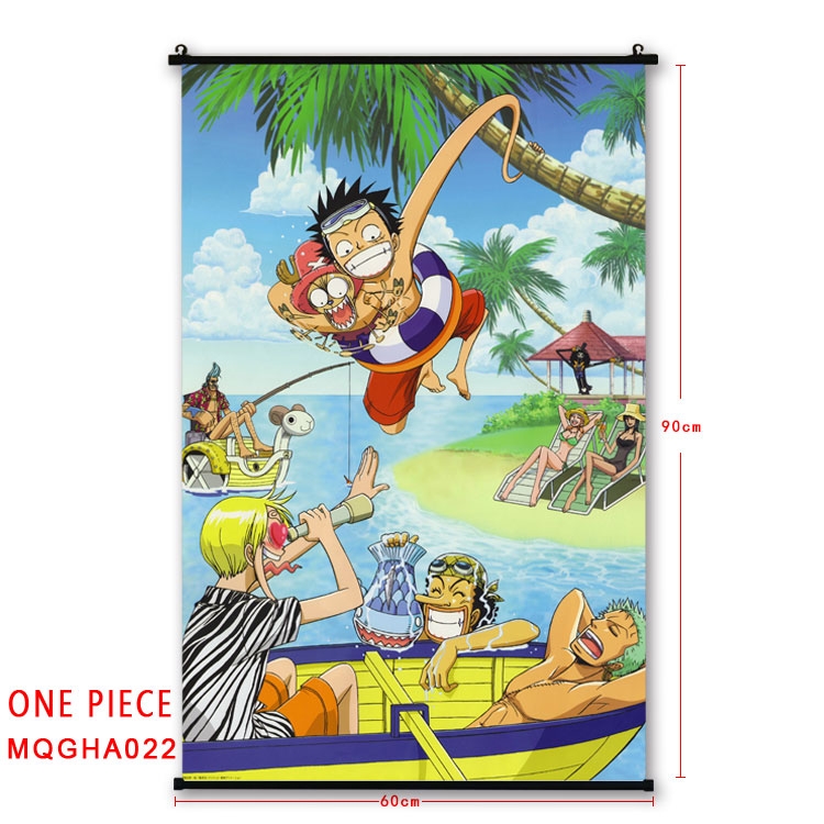 One Piece Anime plastic pole cloth painting Wall Scroll 60X90CM MQGHA022
