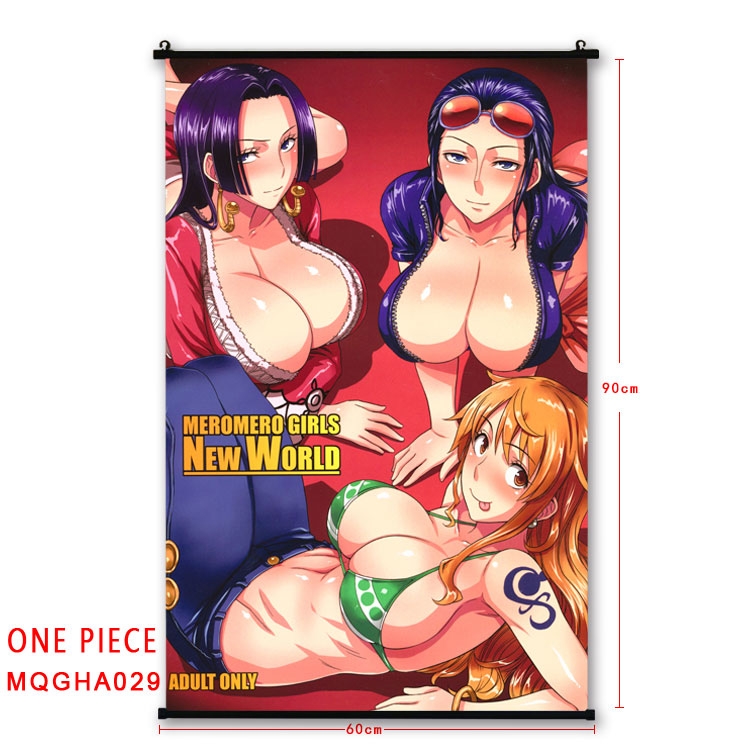 One Piece Anime plastic pole cloth painting Wall Scroll 60X90CM MQGHA029
