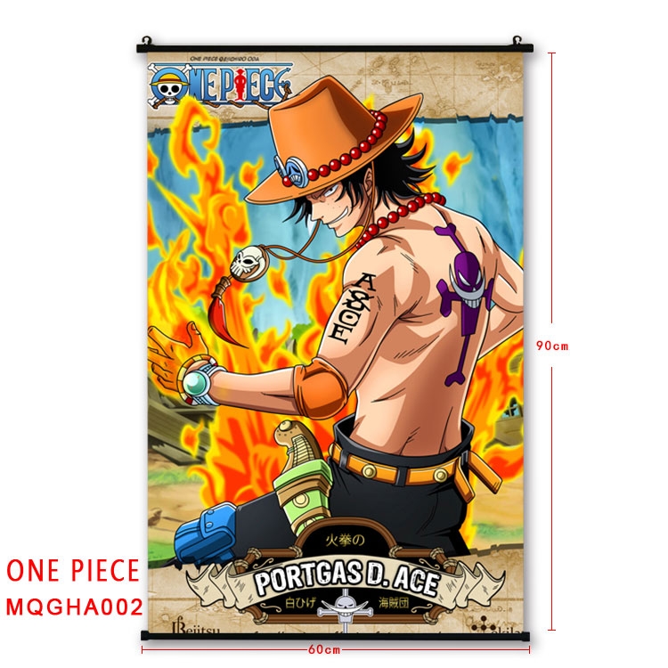 One Piece Anime plastic pole cloth painting Wall Scroll 60X90CM MQGHA002