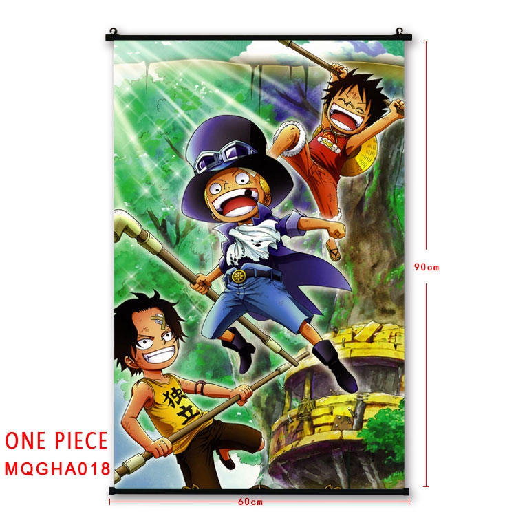 One Piece Anime plastic pole cloth painting Wall Scroll 60X90CM MQGHA018