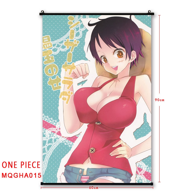 One Piece Anime plastic pole cloth painting Wall Scroll 60X90CM MQGHA015