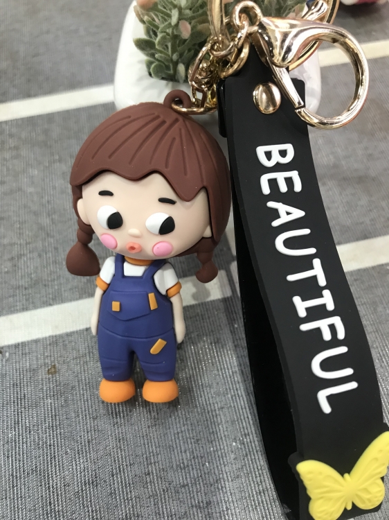 Cartoon silicone key chain pendant