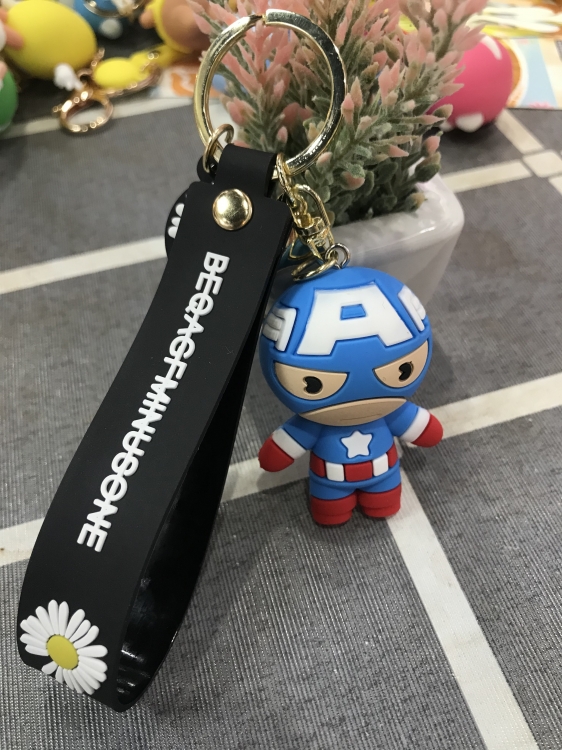 Captain America silicone key chain pendant