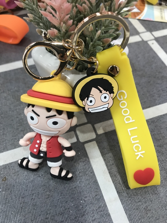 One Piece Anime Silicone key chain pendant