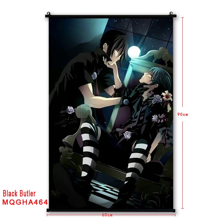 Kuroshitsuji Anime plastic pole cloth painting Wall Scroll 60X90CM MQGHA464