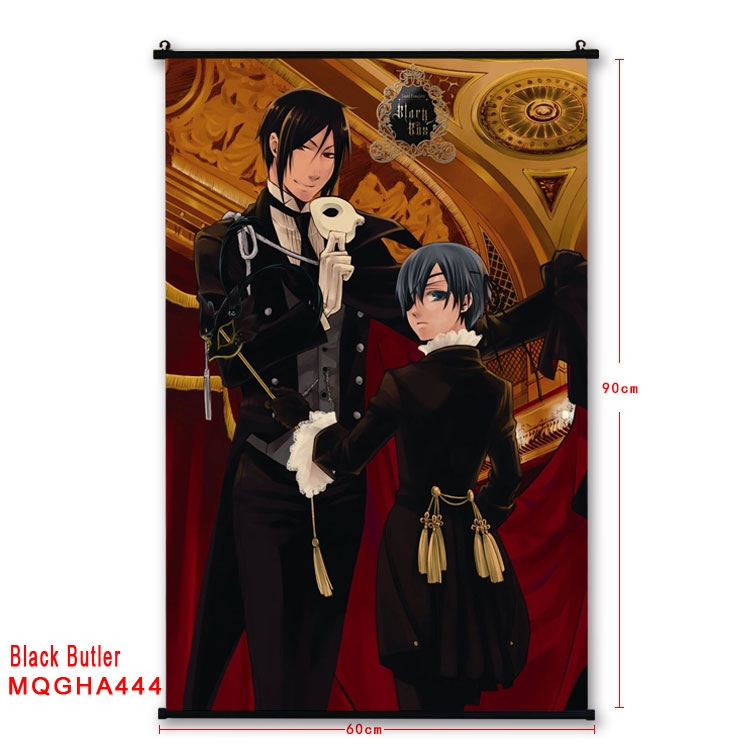 Kuroshitsuji Anime plastic pole cloth painting Wall Scroll 60X90CM MQGHA461