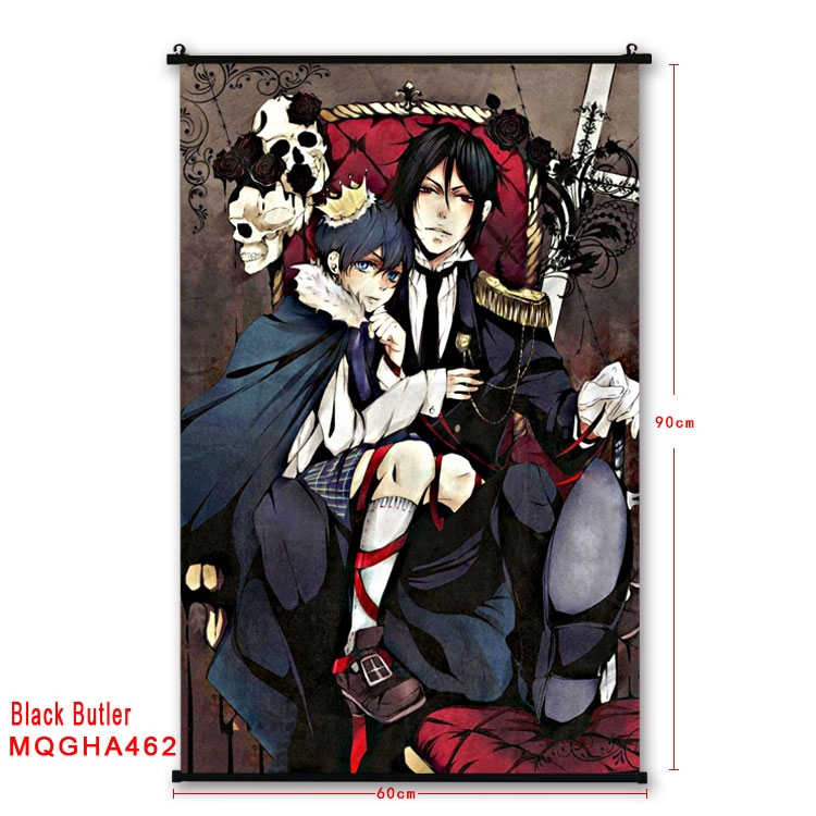 Kuroshitsuji Anime plastic pole cloth painting Wall Scroll 60X90CM MQGHA462