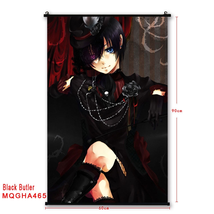 Kuroshitsuji Anime plastic pole cloth painting Wall Scroll 60X90CM MQGHA465
