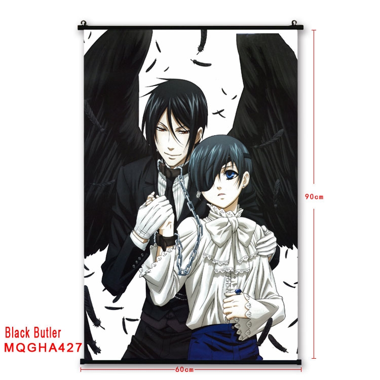 Kuroshitsuji Anime plastic pole cloth painting Wall Scroll 60X90CM MQGHA427