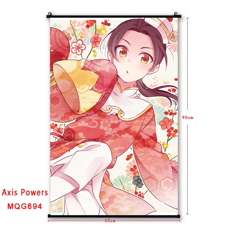 Hetalia Anime plastic pole cloth painting Wall Scroll 60X90CM MQG694