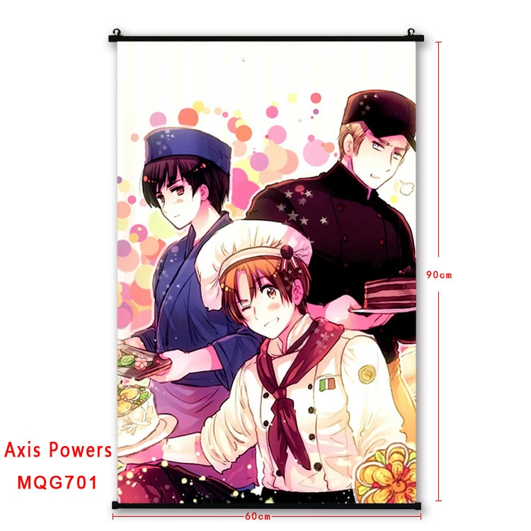 Hetalia Anime plastic pole cloth painting Wall Scroll 60X90CM MQG701