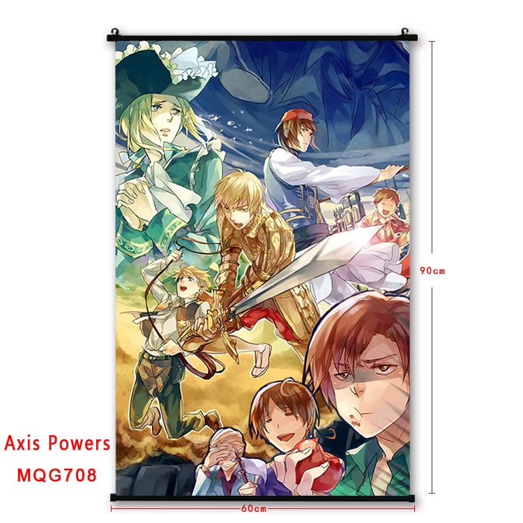 Hetalia Anime plastic pole cloth painting Wall Scroll 60X90CM MQG708