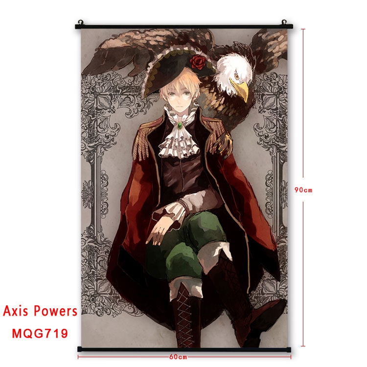 Hetalia Anime plastic pole cloth painting Wall Scroll 60X90CM MQG701