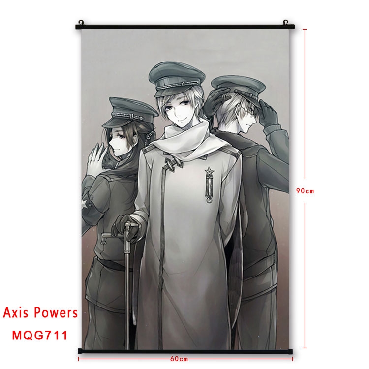 Hetalia Anime plastic pole cloth painting Wall Scroll 60X90CM MQG708