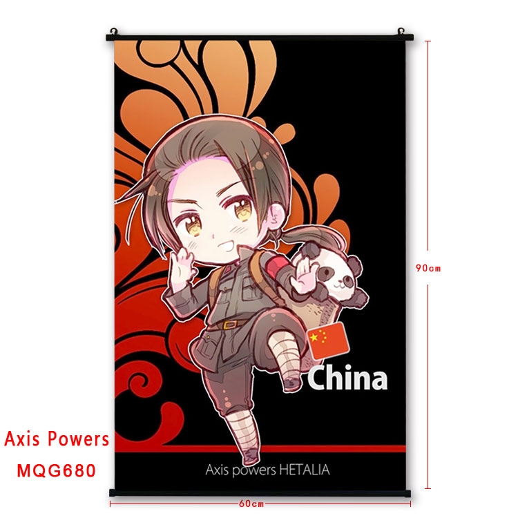Hetalia Anime plastic pole cloth painting Wall Scroll 60X90CM MQG680