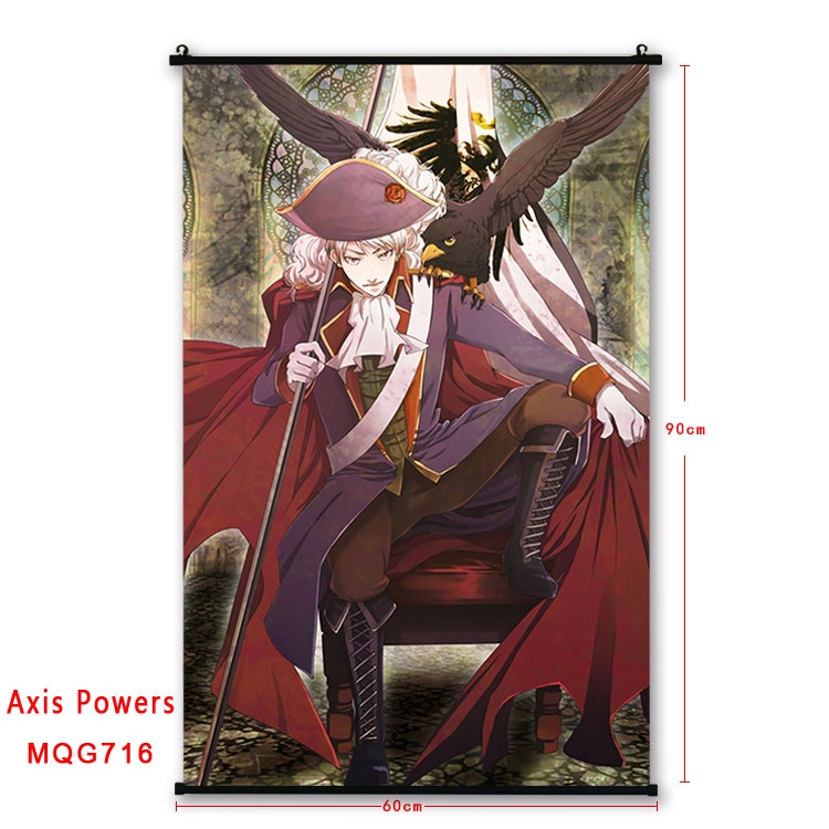 Hetalia Anime plastic pole cloth painting Wall Scroll 60X90CM MQG716