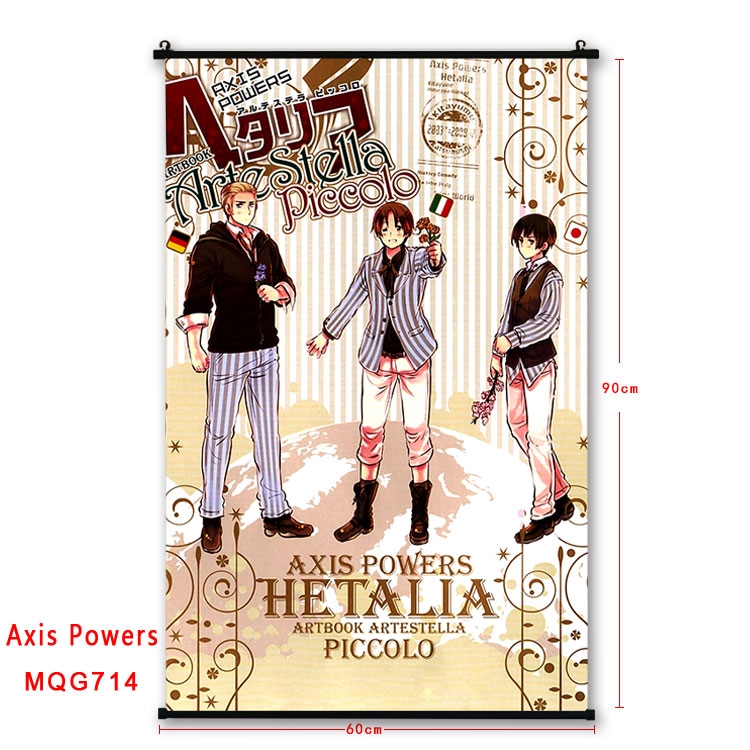 Hetalia Anime plastic pole cloth painting Wall Scroll 60X90CM MQG714