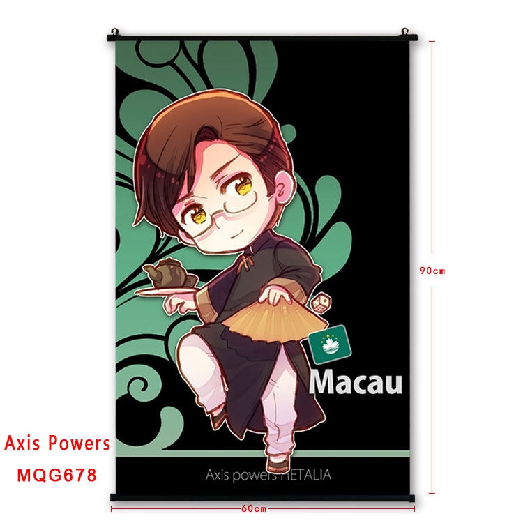 Hetalia Anime plastic pole cloth painting Wall Scroll 60X90CM MQG678