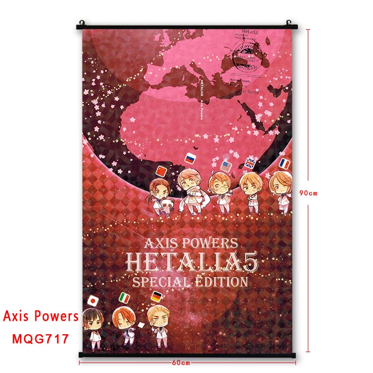 Hetalia Anime plastic pole cloth painting Wall Scroll 60X90CM MQG717
