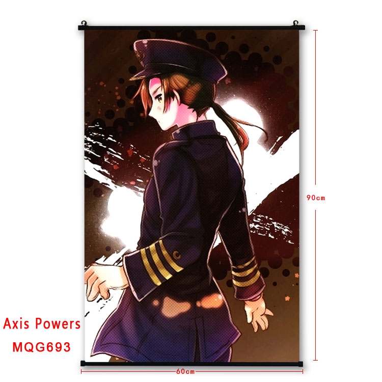 Hetalia Anime plastic pole cloth painting Wall Scroll 60X90CM MQG693
