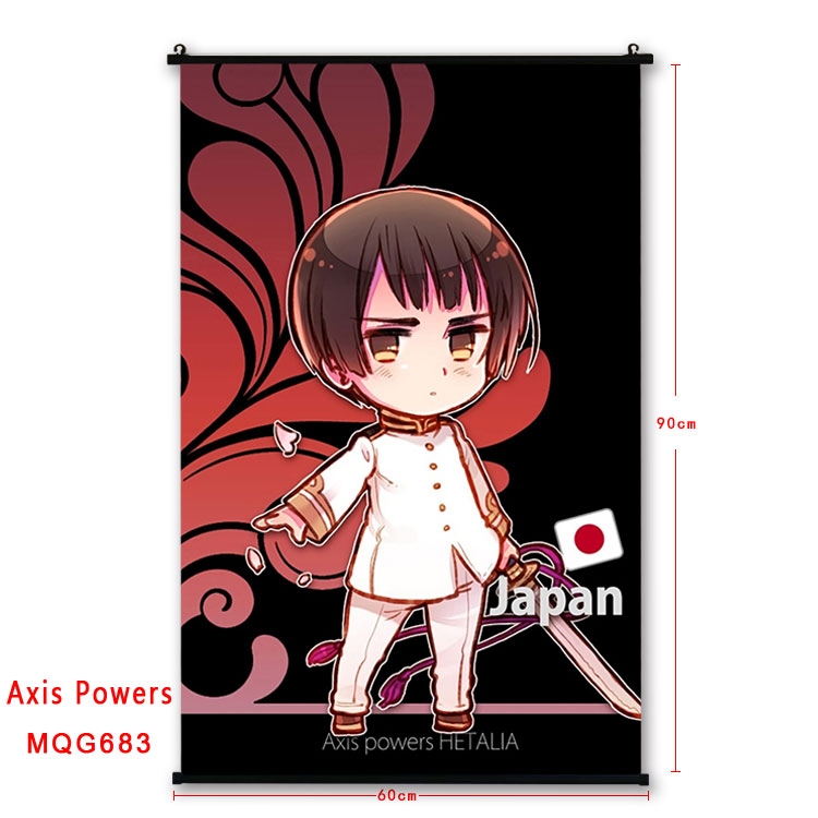 Hetalia Anime plastic pole cloth painting Wall Scroll 60X90CM MQG683