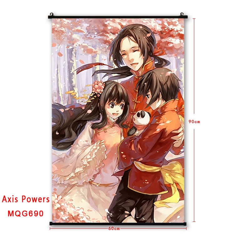 Hetalia Anime plastic pole cloth painting Wall Scroll 60X90CM MQG690
