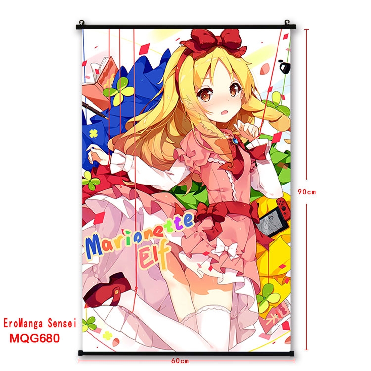 Ero Manga Sensei  plastic pole cloth painting Wall Scroll 60X90CM  MQG680