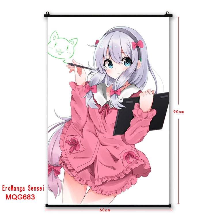 Ero Manga Sensei  plastic pole cloth painting Wall Scroll 60X90CM  MQG683