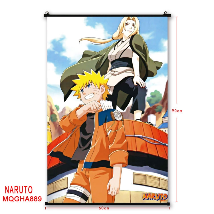 Naruto Anime plastic pole cloth painting Wall Scroll 60X90CM MQGHA889