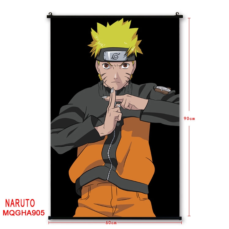 Naruto Anime plastic pole cloth painting Wall Scroll 60X90CM MQGHA905