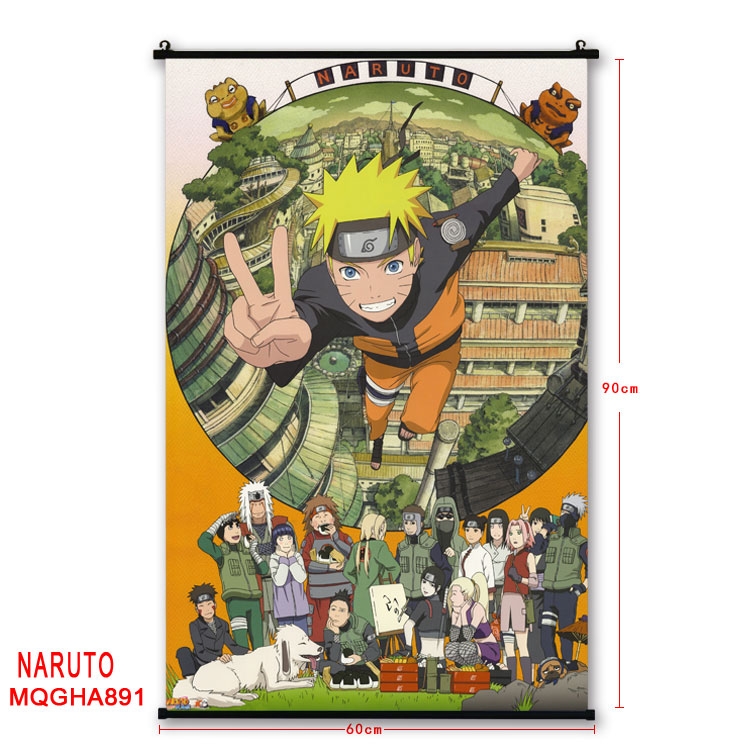 Naruto Anime plastic pole cloth painting Wall Scroll 60X90CM MQGHA891