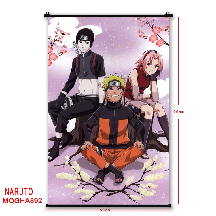 Naruto Anime plastic pole cloth painting Wall Scroll 60X90CM MQGHA892