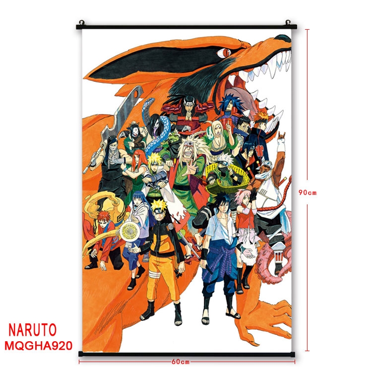 Naruto Anime plastic pole cloth painting Wall Scroll 60X90CM MQGHA920