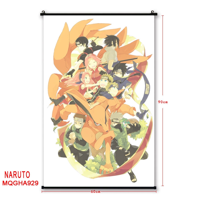 Naruto Anime plastic pole cloth painting Wall Scroll 60X90CM MQGHA929