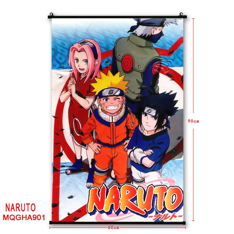 Naruto Anime plastic pole cloth painting Wall Scroll 60X90CM MQGHA901