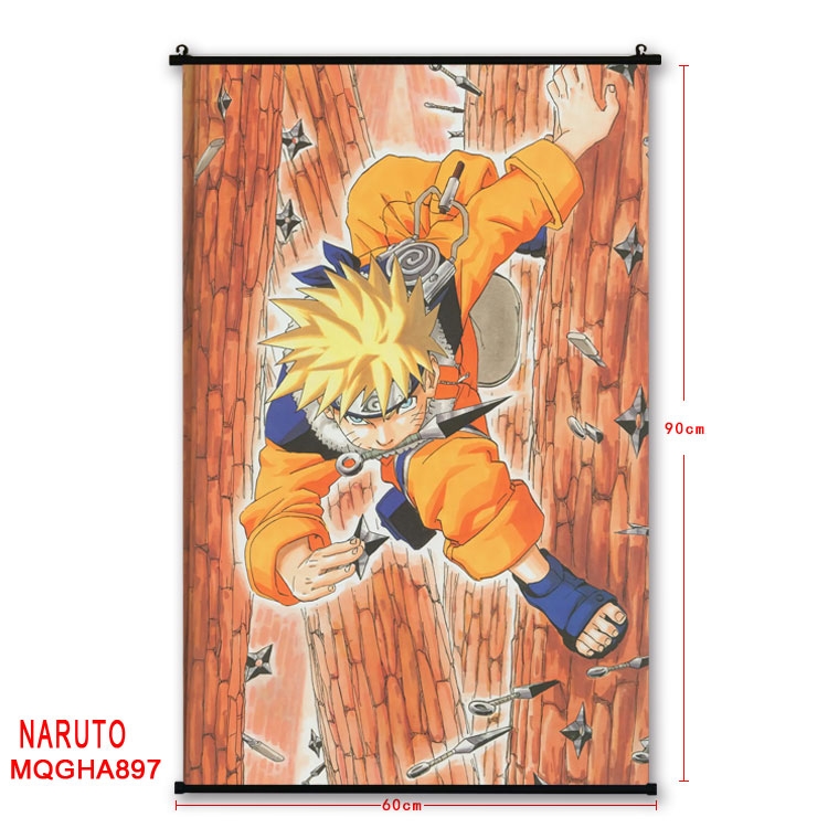 Naruto Anime plastic pole cloth painting Wall Scroll 60X90CM MQGHA897