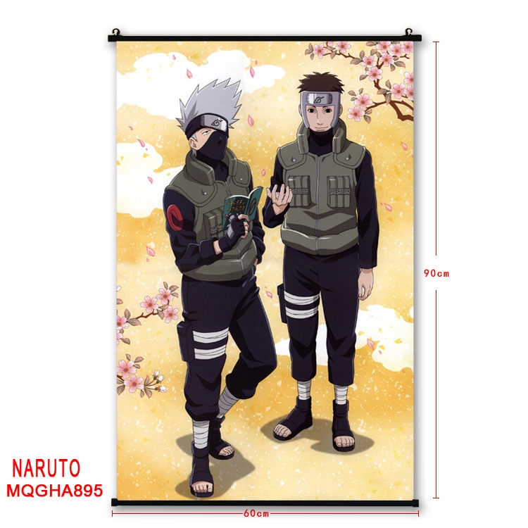 Naruto Anime plastic pole cloth painting Wall Scroll 60X90CM MQGHA895